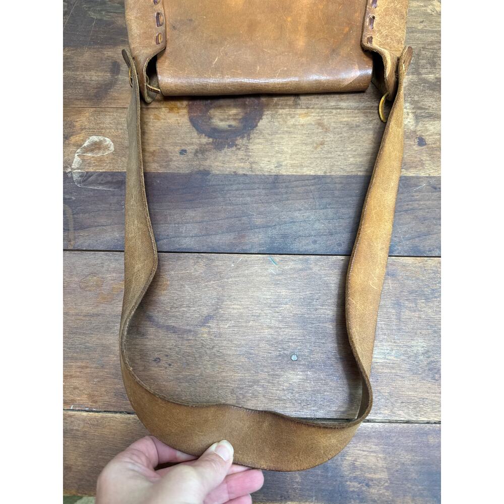 Vintage Brown Leather Handcrafted Saddle Bag Satchel Purse BOHO Southwestern - Picture 16 of 16